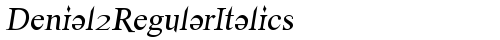 Denial2RegularItalics Regular truetype font