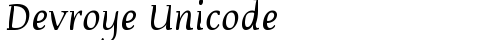 Devroye Unicode Regular truetype fuente gratuito