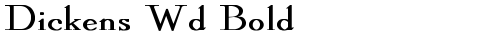 Dickens Wd Bold Bold truetype font