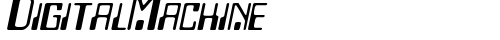 DigitalMachine Oblique TrueType-Schriftart