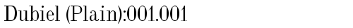 Dubiel (Plain):001.001 Normal truetype font