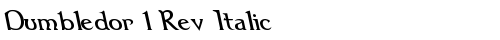 Dumbledor 1 Rev Italic Regular truetype font