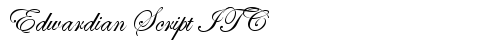 Edwardian Script ITC Regular truetype font