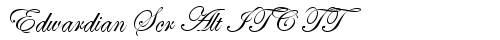 Edwardian Scr Alt ITC TT Regular font TrueType