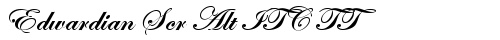 Edwardian Scr Alt ITC TT Bold free truetype font