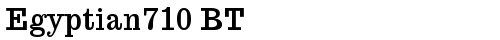Egyptian710 BT Regular truetype шрифт