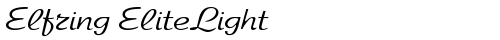 Elfring EliteLight Regular truetype шрифт