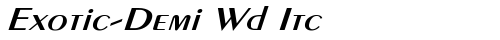 Exotic-Demi Wd Itc Italic truetype font
