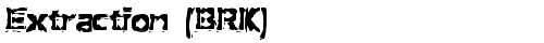 Extraction (BRK) Regular TrueType-Schriftart