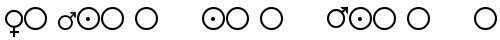 Female and Male Symbols Regular truetype font
