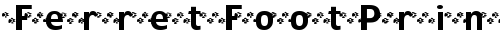 FerretFootPrints Regular truetype font