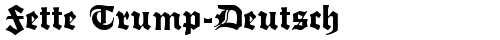 Fette Trump-Deutsch Regular truetype font