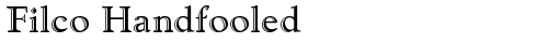 Filco Handfooled Regular truetype font