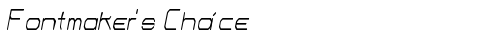 Fontmaker's Choice ThinItalic truetype шрифт