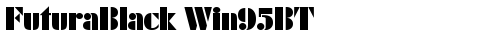 FuturaBlack Win95BT Regular TrueType-Schriftart