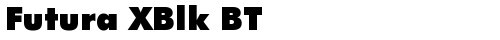 Futura XBlk BT Bold truetype fuente gratuito