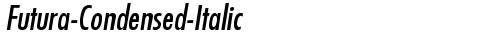 Futura-Condensed-Italic Regular truetype fuente