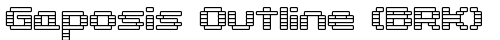 Gaposis Outline (BRK) Regular truetype font