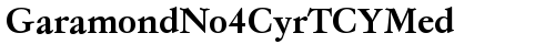 GaramondNo4CyrTCYMed Regular truetype font