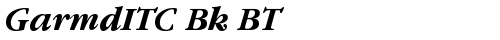 GarmdITC Bk BT Bold Italic TrueType police