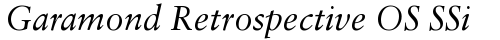 Garamond Retrospective OS SSi Normal Truetype-Schriftart kostenlos