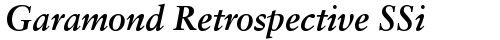 Garamond Retrospective SSi Bold Italic truetype font