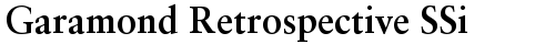 Garamond Retrospective SSi Bold font TrueType