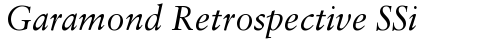 Garamond Retrospective SSi Italic TrueType-Schriftart