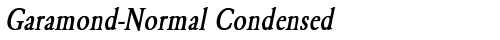 Garamond-Normal Condensed Bold Italic TrueType-Schriftart