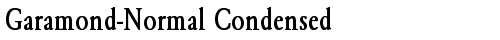 Garamond-Normal Condensed Bold truetype шрифт бесплатно