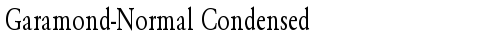 Garamond-Normal Condensed Regular font TrueType