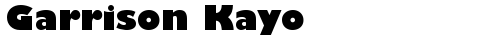 Garrison Kayo Regular truetype font