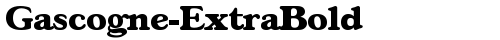 Gascogne-ExtraBold Regular truetype font