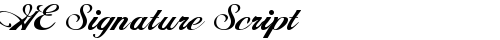 GE Signature Script Regular free truetype font