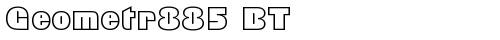 Geometr885 BT Regular truetype шрифт