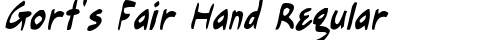 Gort's Fair Hand Regular normal Truetype-Schriftart kostenlos