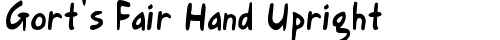 Gort's Fair Hand Upright Medium truetype шрифт