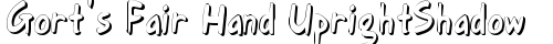 Gort's Fair Hand UprightShadow Medium font TrueType