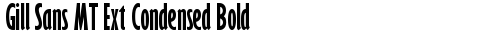 Gill Sans MT Ext Condensed Bold Bold Truetype-Schriftart kostenlos
