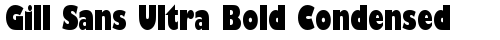 Gill Sans Ultra Bold Condensed Regular truetype font