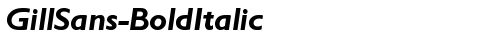 GillSans-BoldItalic Regular font TrueType