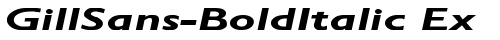 GillSans-BoldItalic Ex Regular truetype шрифт бесплатно
