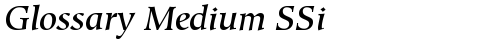 Glossary Medium SSi Italic truetype fuente gratuito