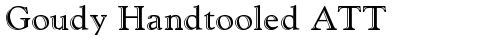 Goudy Handtooled ATT Regular truetype шрифт