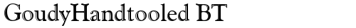 GoudyHandtooled BT Regular truetype шрифт