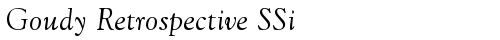 Goudy Retrospective SSi Italic truetype шрифт