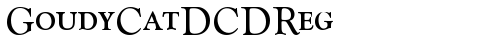 GoudyCatDCDReg Regular truetype шрифт