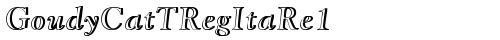 GoudyCatTRegItaRe1 Regular truetype шрифт