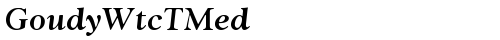 GoudyWtcTMed Italic truetype шрифт