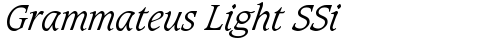 Grammateus Light SSi Italic truetype font